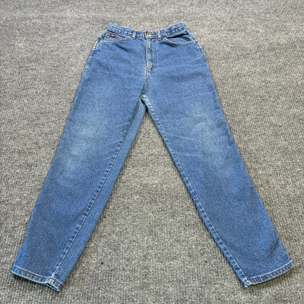 Vintage‎ Chic Women Straight Leg Jeans Size 12 Blue Denim 90s High Rise USA Made